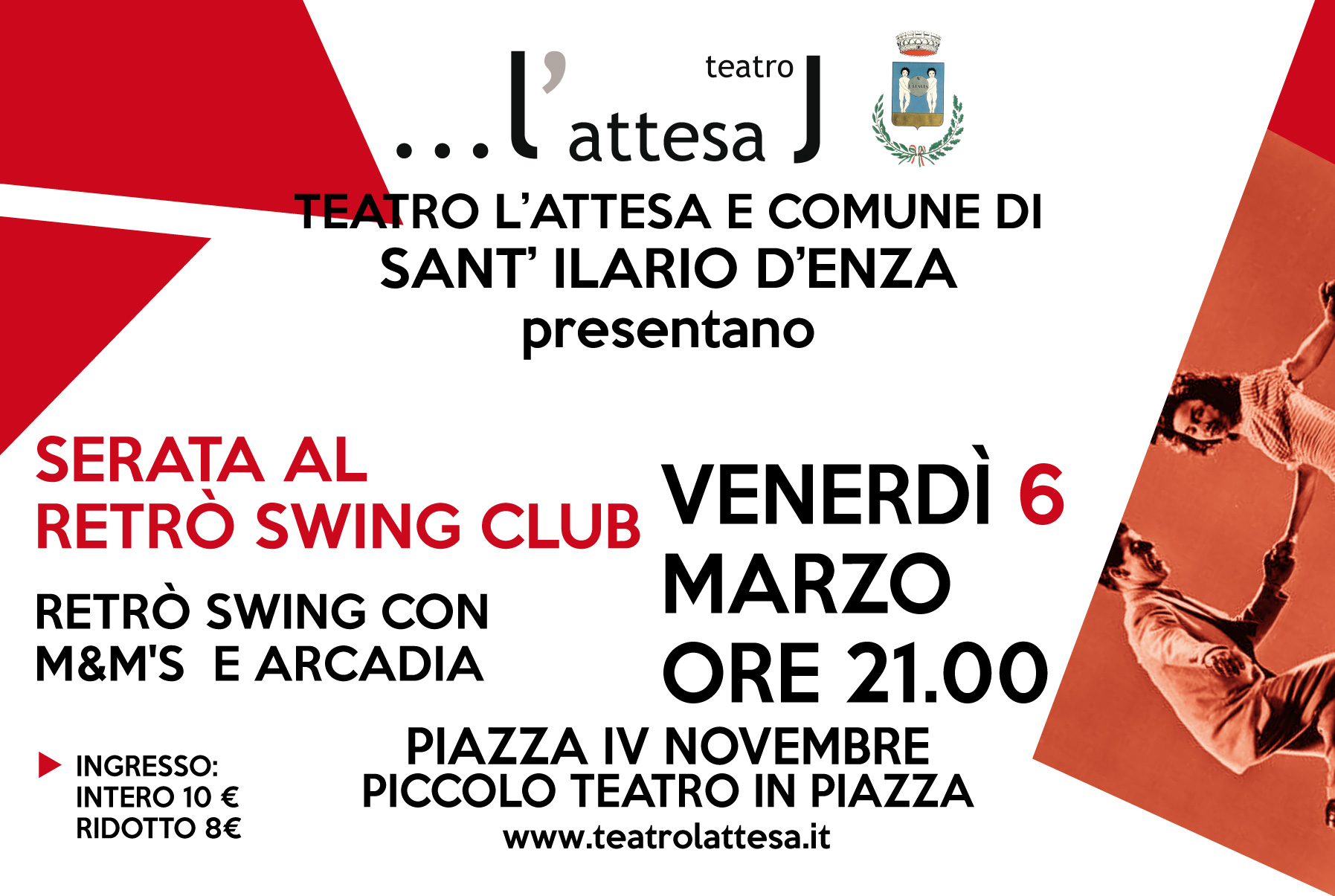 SERATA AL RETRÓ SWING CLUB RETRÓ SWING, il 6 Marzo 2015 al Piccolo Teatro in Piazza